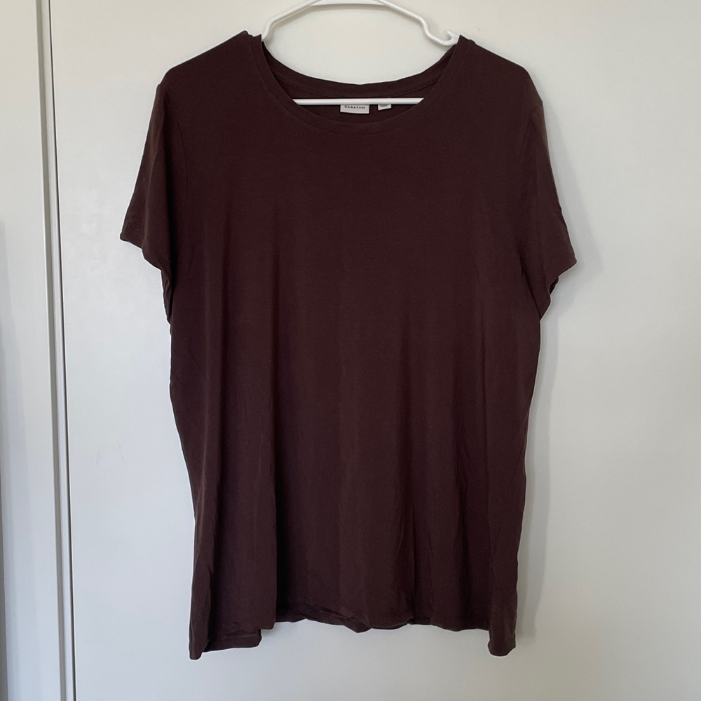 Babaton Short Sleeve Tee in Deep Brown